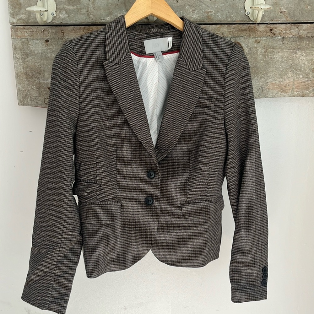 🆕 Crop houndstooth blazer